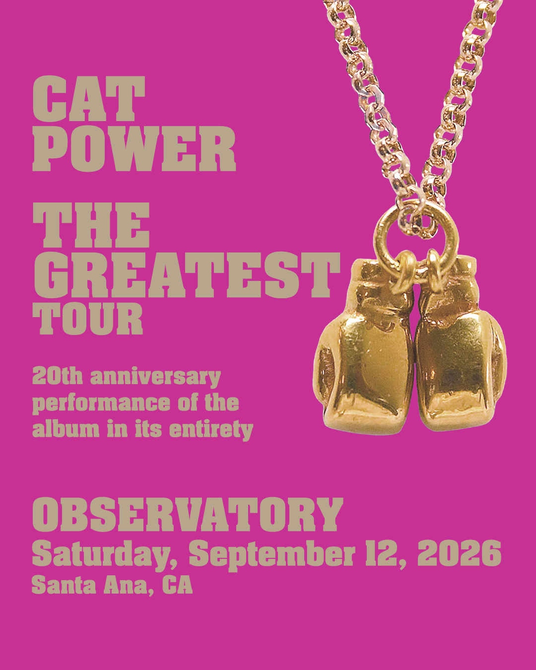 Cat Power at Observatory OC on September 12th