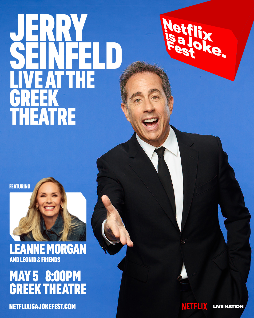 MEMBERS ONY: Jerry Seinfeld at the Greek Theatre on May 5