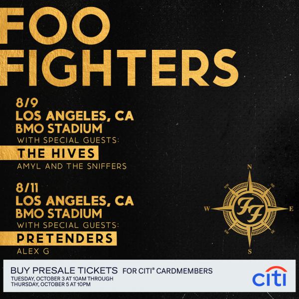 Static Social Instagram 1080x1080 FooFighters CITI 2024 Regional BMOStadium 0809 Presale