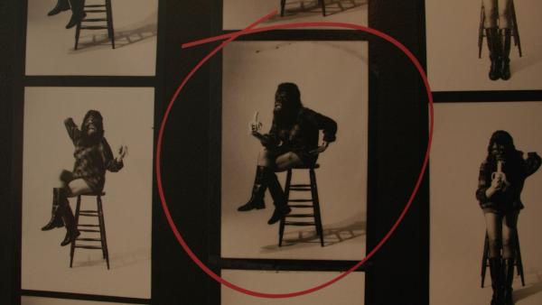 CIRCLED PRINT SHEET FROM GUERILLA GIRL PHOTO SHOOT